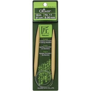 Clover Takumi Bamboo Circular Knitting Needles 16"-Size 11/8mm 1616-11 Clover Takumi Bamboo Circular Knitting Needles 16"-Size 11/8mm 1616-11