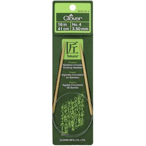 Clover Takumi Bamboo Circular Knitting Needles 16"-Size 4/3.5mm 1616-4 Clover Takumi Bamboo Circular Knitting Needles 16"-Size 4/3.5mm 1616-4