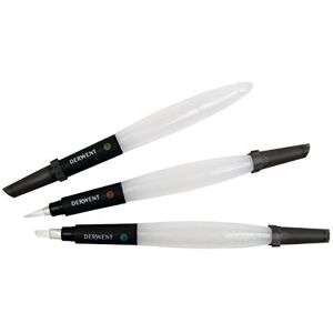 Derwent Waterbrush For Watercolour Painting, Pack Of 3, Includes Chisel Tip, Fin Derwent Waterbrush For Watercolour Painting, Pack Of 3, Includes Chisel Tip, Fin