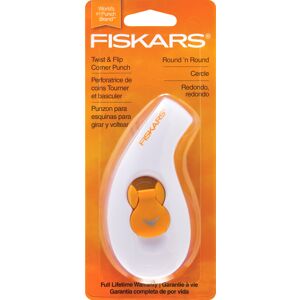 Fiskars Twist & Flip 2-In-1 Punch-Corner Rounder, .25" To 5" 01448 Fiskars Twist & Flip 2-In-1 Punch-Corner Rounder, .25" To 5" 01448