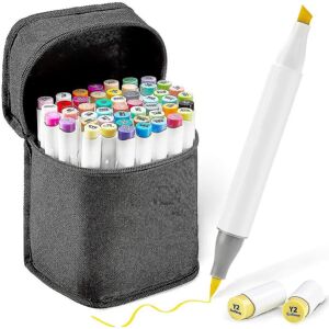 Unbranded 48 Colors Alcohol Brush Markers, Ohuhu Double Tipped Unbranded 48 Colors Alcohol Brush Markers, Ohuhu Double Tipped