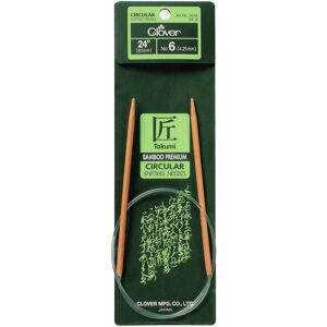 Clover Takumi Bamboo Circular Knitting Needles 24"-Size 6/4mm 1624-6 Clover Takumi Bamboo Circular Knitting Needles 24"-Size 6/4mm 1624-6