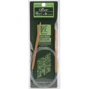 Clover Takumi Bamboo Circular Knitting Needles 48"-Size 9/5.5mm 1648-9 Clover Takumi Bamboo Circular Knitting Needles 48"-Size 9/5.5mm 1648-9