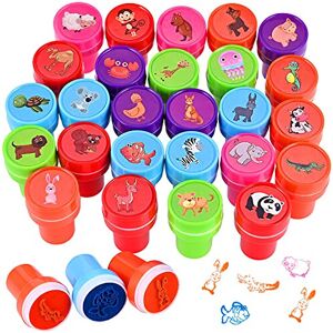 Faburo 26-Piece Self-Inking Animal Stampers Kit for Kids – 6 Colors, 26 Cute Car Faburo 26-Piece Self-Inking Animal Stampers Kit for Kids – 6 Colors, 26 Cute Car