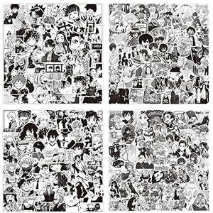 Lanseede 200pcs Anime Mixed Stickers,Black and White Stickers, Vinyl wasserdichte Sticker Lanseede 200pcs Anime Mixed Stickers,Black and White Stickers, Vinyl wasserdichte Sticker
