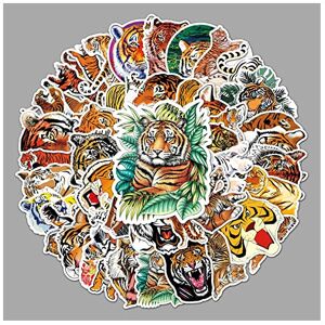 LYunMu 50pcs Tiger Stickers Laptop Skateboard Water Bottle Guitar for Kids Girls Teens LYunMu 50pcs Tiger Stickers Laptop Skateboard Water Bottle Guitar for Kids Girls Teens