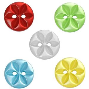 vomono Buttons - 100 Mixed Baby Star Buttons Size 22 (14mm) - Ranbow Round Buttons for vomono Buttons - 100 Mixed Baby Star Buttons Size 22 (14mm) - Ranbow Round Buttons for