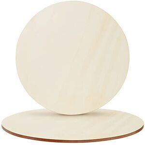Belle Vous 4 Pack Unfinished Wooden Circles - 45cm / 18 inches Wood Rounds Slices - Blank D Belle Vous 4 Pack Unfinished Wooden Circles - 45cm / 18 inches Wood Rounds Slices - Blank D