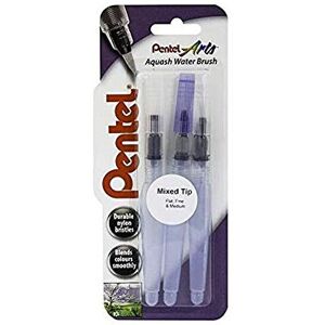 Pentel Fine/Medium Aquash Water Brush (Pack of 3), XFRH/3-FMMHBR Pentel Fine/Medium Aquash Water Brush (Pack of 3), XFRH/3-FMMHBR