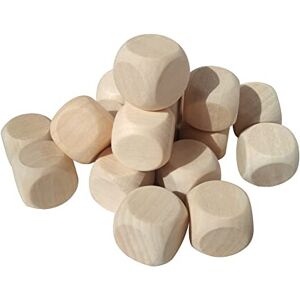 HugeDE 100 Pcs 16mm Blank Wooden Dice Unfinished Wood Blocks Small Craft Cube Rounded S HugeDE 100 Pcs 16mm Blank Wooden Dice Unfinished Wood Blocks Small Craft Cube Rounded S