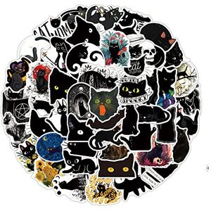 Bric Dodo 100 Pcs Cute Black Cat Stickers Laptop Car Scrapbook Phone Skateboard Bike Trave Bric Dodo 100 Pcs Cute Black Cat Stickers Laptop Car Scrapbook Phone Skateboard Bike Trave