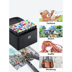 Unbranded 100 Colour Brush Pens Set Dual Tips Soft Fine Art Markers Unbranded 100 Colour Brush Pens Set Dual Tips Soft Fine Art Markers