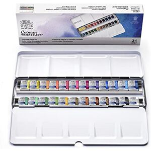 Winsor & Newton, Cotman Watercolour, 'Complete Travel Tin' , 24 x Half Pans Winsor & Newton, Cotman Watercolour, 'Complete Travel Tin' , 24 x Half Pans