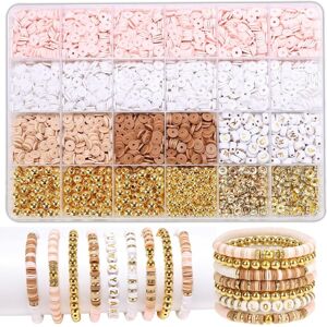 Veeki Bracelet Making Kit Friendship Gold Beads Clay Beads Jewelry&Bracelet Making Kit Veeki Bracelet Making Kit Friendship Gold Beads Clay Beads Jewelry&Bracelet Making Kit