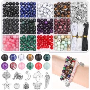 Veeki 473Pcs Stone Jewelry Making Kit Crystal Stone Bracelet Making Kit for Adults, Cr Veeki 473Pcs Stone Jewelry Making Kit Crystal Stone Bracelet Making Kit for Adults, Cr