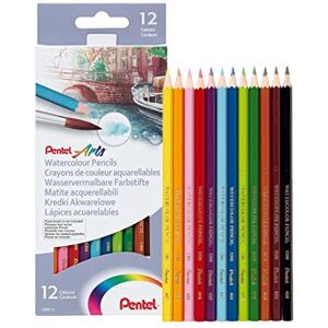Pentel Arts Watercolour Pencil Set - Assorted (Pack of 12) CB9-12U Pentel Arts Watercolour Pencil Set - Assorted (Pack of 12) CB9-12U