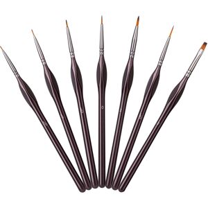 Amazon Basics Detail Paint Brush Set - 7 Piece, Brown - Paint Brush Set Amazon Basics Detail Paint Brush Set - 7 Piece, Brown - Paint Brush Set