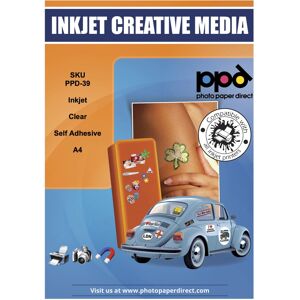 PPD 10 Sheets A4 Inkjet Printable Transparent Self Adhesive Sticker Paper Photo Qual PPD 10 Sheets A4 Inkjet Printable Transparent Self Adhesive Sticker Paper Photo Qual