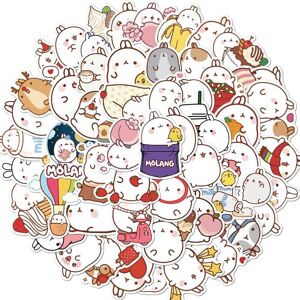 Akidude Molang Rabbit - 50 pcs - 2–3.5 in - Sticker Pack Akidude Molang Rabbit - 50 pcs - 2–3.5 in - Sticker Pack