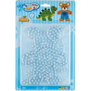 Hama - Blister Pack of 2 Plates Bear and Dinosaur for Ironing Beads Size Maxi - Hama - Blister Pack of 2 Plates Bear and Dinosaur for Ironing Beads Size Maxi -