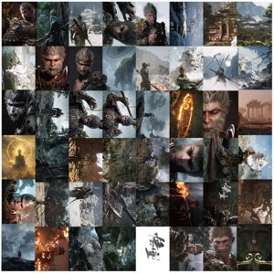 Unbranded (B) 50pcs New Black Myth Wukong Journey To The West Decorative Graffiti Waterpro Unbranded (B) 50pcs New Black Myth Wukong Journey To The West Decorative Graffiti Waterpro