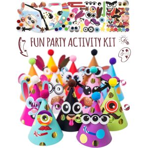 Glittery Garden 24 Pcs Party Hats Birthday Activity Kit with Stickers, Fun Arts Glittery Garden 24 Pcs Party Hats Birthday Activity Kit with Stickers, Fun Arts