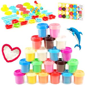 The Magic Toy Shop Kids 62 Pieces Dough Kit Non Toxic Modelling Clay Arts and Cr The Magic Toy Shop Kids 62 Pieces Dough Kit Non Toxic Modelling Clay Arts and Cr