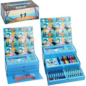 Disney Stitch Kids 43pc Colouring Art Stationery Set with Watercolour Felt Tip Pens Cra Disney Stitch Kids 43pc Colouring Art Stationery Set with Watercolour Felt Tip Pens Cra
