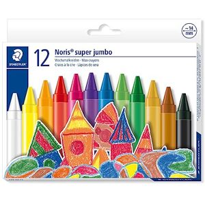 Staedtler 226 NC12 Noris Super Jumbo Wax Crayons 14mm - Assorted Colours (Pack of 12) Staedtler 226 NC12 Noris Super Jumbo Wax Crayons 14mm - Assorted Colours (Pack of 12)