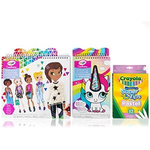 Crayola - Creations, Fashion & Unicorns Colouring Set with Stickers, Creative Gift for G Crayola - Creations, Fashion & Unicorns Colouring Set with Stickers, Creative Gift for G