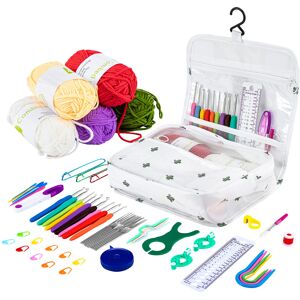 Unbranded 61Pcs Crochet Hook Yarn Ergonomic Kit Knitting Needle Sewing Tool Unbranded 61Pcs Crochet Hook Yarn Ergonomic Kit Knitting Needle Sewing Tool
