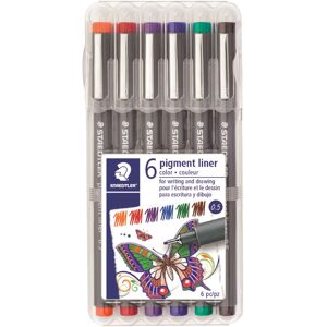 Staedtler PIGMENT LINER .5MM BASIC SET/6 Staedtler PIGMENT LINER .5MM BASIC SET/6