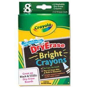 Crayola Dry-Erase, Washable Crayons, Bright Colors, 8 Count Crayola Dry-Erase, Washable Crayons, Bright Colors, 8 Count