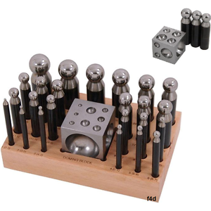 Neilsen 25pc Doming Block & Punch Set Dapping Craft Metal Shaping Tool CT4304 Neilsen 25pc Doming Block & Punch Set Dapping Craft Metal Shaping Tool CT4304