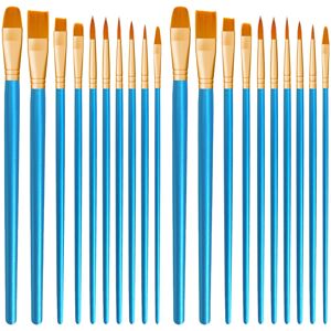 CNMTCCO Paint Brushes 20 PCS Nylon Hair Paint Brushes Set for Acrylic Oil Watercolor Gou CNMTCCO Paint Brushes 20 PCS Nylon Hair Paint Brushes Set for Acrylic Oil Watercolor Gou