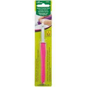 Clover 1055/L Amour Crochet Hook Size L/8.0mm Clover 1055/L Amour Crochet Hook Size L/8.0mm