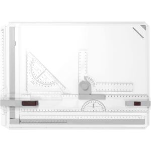 Unbranded A3 Drawing Board Drafting Table with Parallel Motion and Adjustable Angle Precis Unbranded A3 Drawing Board Drafting Table with Parallel Motion and Adjustable Angle Precis