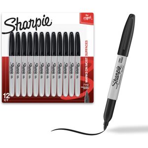 Sharpie Permanent Markers, Fine Point, Black, 12 Count Sharpie Permanent Markers, Fine Point, Black, 12 Count