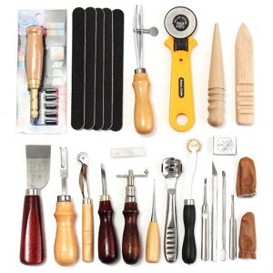 Unbranded 24 Pcs Leather Craft Tools Kit Hand Sewing Stitching Punch Carving Work Saddle Unbranded 24 Pcs Leather Craft Tools Kit Hand Sewing Stitching Punch Carving Work Saddle