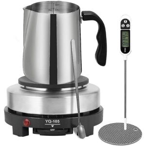 Unbranded Beginner Candle Making Kit with 900ml Melter & 500W Hot Plate, Stainless Steel P Unbranded Beginner Candle Making Kit with 900ml Melter & 500W Hot Plate, Stainless Steel P