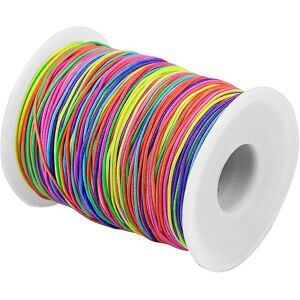 Unbranded 100m Rainbow Color Elastic Cord Stretch Fabric Thread Craft Cord With 1mm Diamet Unbranded 100m Rainbow Color Elastic Cord Stretch Fabric Thread Craft Cord With 1mm Diamet