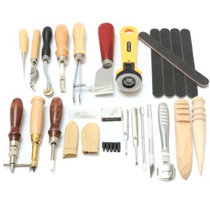 Unbranded New 24pcs Leather Craft Punch Tools Kit Hand Sewing Stitching Carving Work Saddl Unbranded New 24pcs Leather Craft Punch Tools Kit Hand Sewing Stitching Carving Work Saddl
