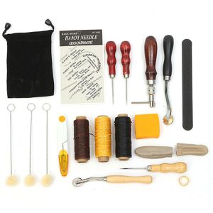 Unbranded New 17pcs Leather Carft Hand Stitching Sewing Tool Set Kit Thread Awl Waxed Thim Unbranded New 17pcs Leather Carft Hand Stitching Sewing Tool Set Kit Thread Awl Waxed Thim