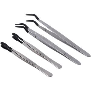 Tlily 4 Pcs of Rubber Tip Tweezers Set for Craft Laboratory Industrial Hobby Tweezers Tlily 4 Pcs of Rubber Tip Tweezers Set for Craft Laboratory Industrial Hobby Tweezers
