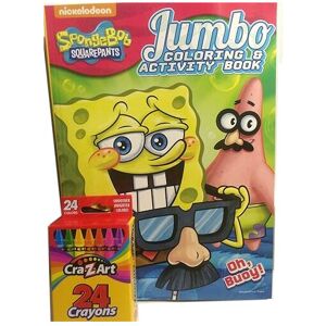 SpongeBob SquarePants Spongebob 2pc Jumbo Coloring & Activity Book and Crayons SpongeBob SquarePants Spongebob 2pc Jumbo Coloring & Activity Book and Crayons