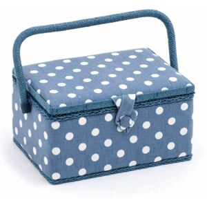 Hobby Gift Sewing Box (M) Denim Polka Dot Hobby Gift Sewing Box (M) Denim Polka Dot