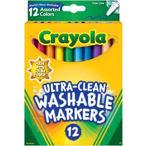 Crayola UltraClean Washable Markers CYO587813 12/pk Crayola UltraClean Washable Markers CYO587813 12/pk