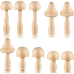 Torribaly 10-Piece Unfinished Wooden Mushroom Craft Kit – 4 Sizes, Blank & Paint-Ready for Torribaly 10-Piece Unfinished Wooden Mushroom Craft Kit – 4 Sizes, Blank & Paint-Ready for
