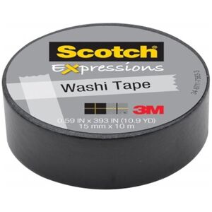 3M Washi Tape .59 in. x 393 in. - 15mmx10m -Black 3M Washi Tape .59 in. x 393 in. - 15mmx10m -Black