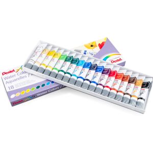 Pentel Arts Water Colors Assorted Colors Pack of 18 WFRS-18 Pentel Arts Water Colors Assorted Colors Pack of 18 WFRS-18